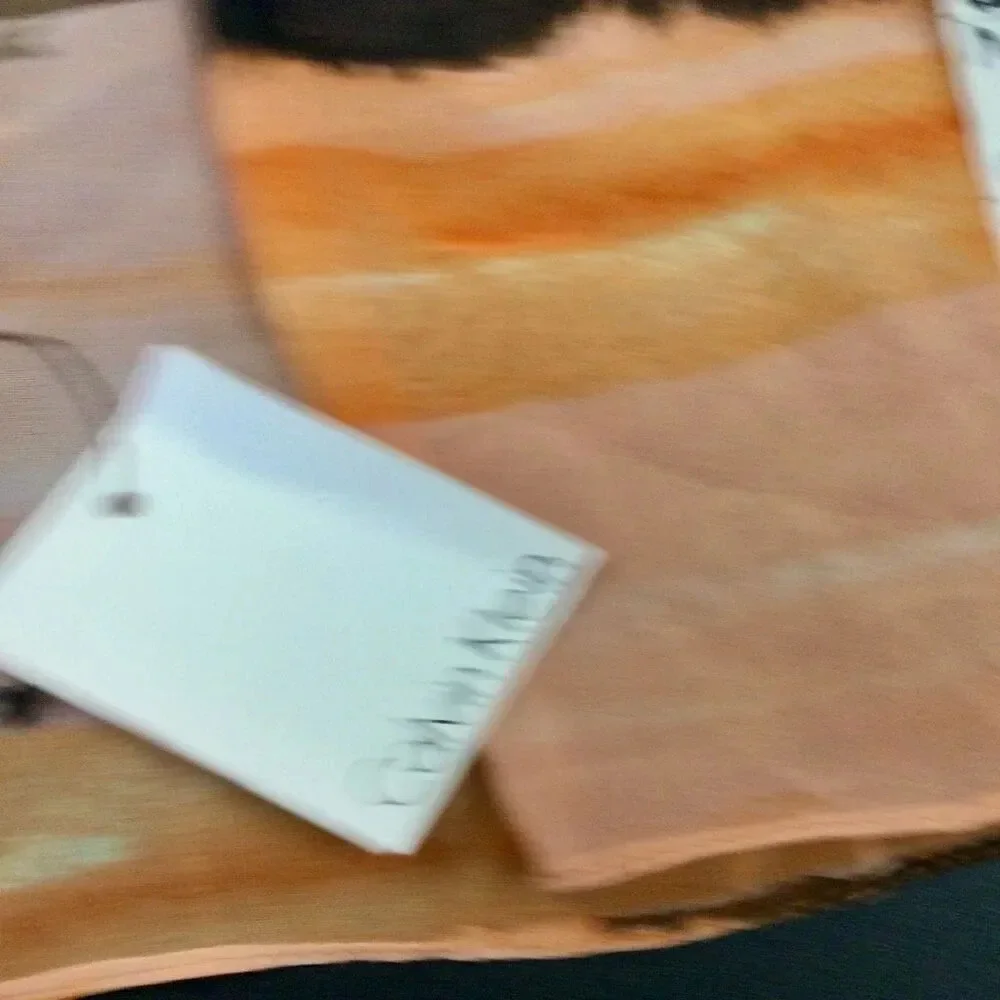 Calvin Klein Womens Blue Orange Blush Multi‎ Travel Scarf NWT
